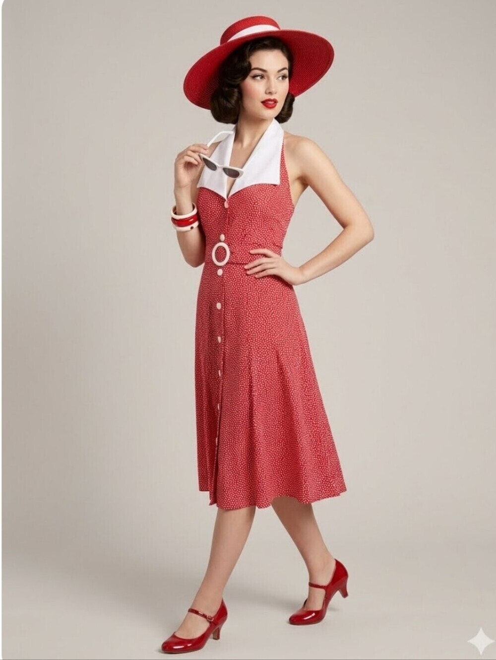 Vintage Rockabilly Dress, VGUC, Approximate Size S